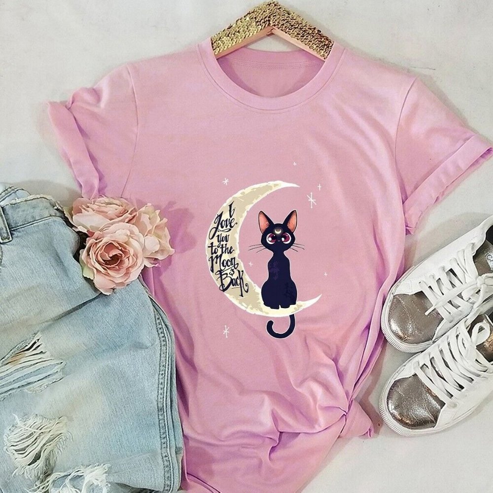 Sailor Moon Luna Shirt I Love You to the Moon and Back Anime